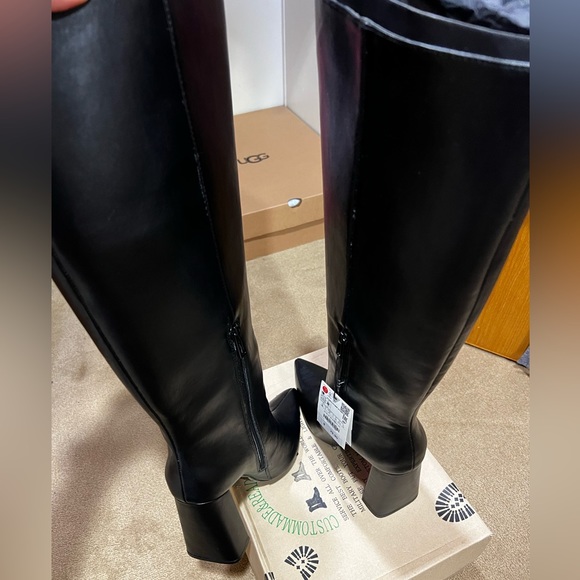 Zara Knee Length Black Heeled Boots - Picture 7 of 7